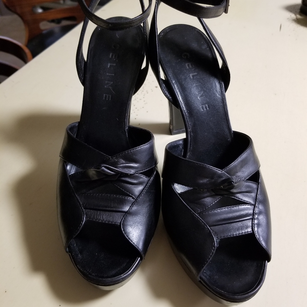 Celine Vintage Inspired Leather Platforms.